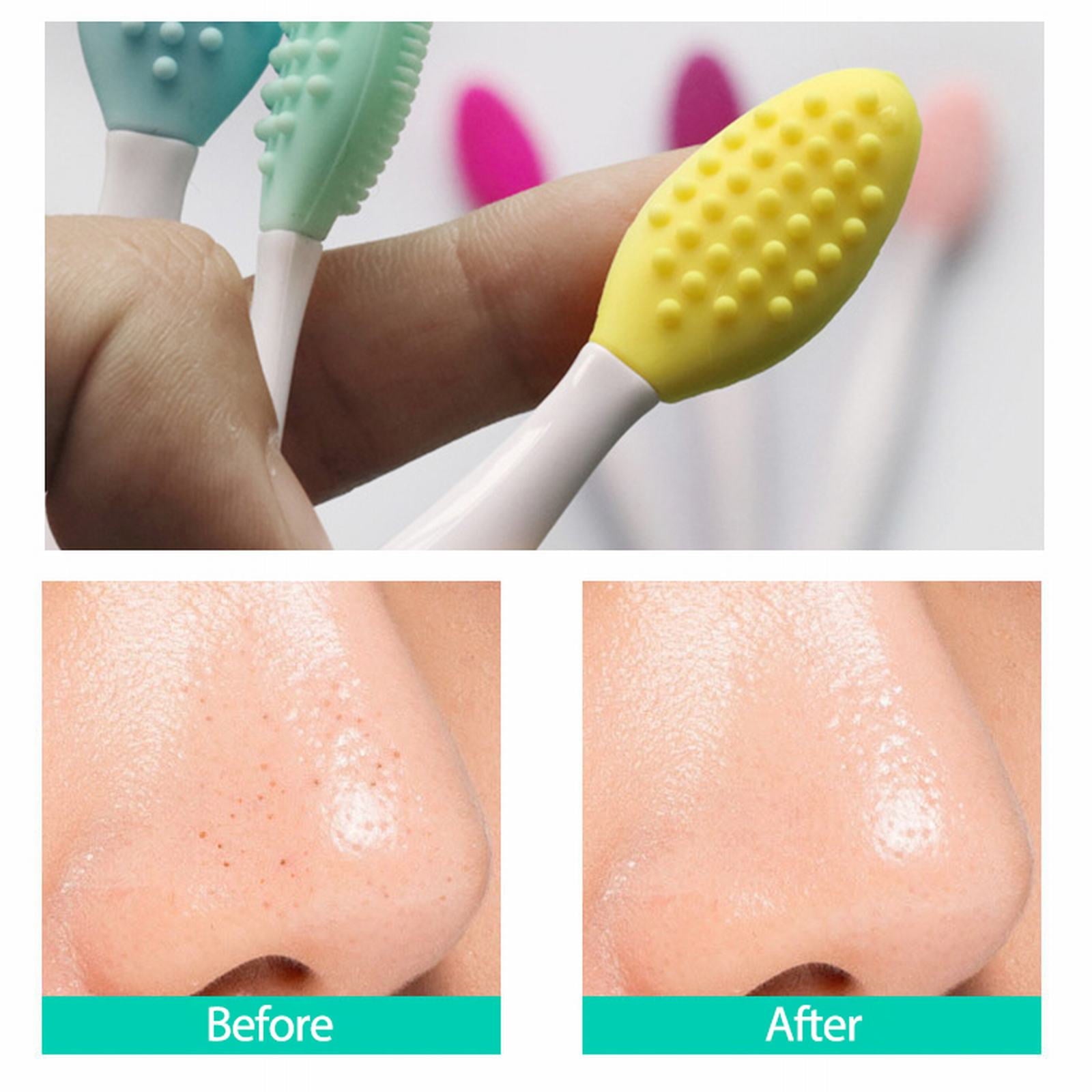 Double Silicone Nose Lip Brush for Deep Pore Cleansing and Gentle Facial Massage Tool - Image 6