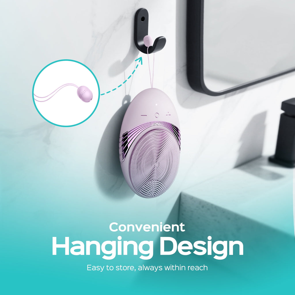 COSLUS Facial Cleansing Brush,Face Scrubber,Silicone Face Wash Brush,5 Cleansing Modes,Electric Deep Cleaning for Men Women - Image 2