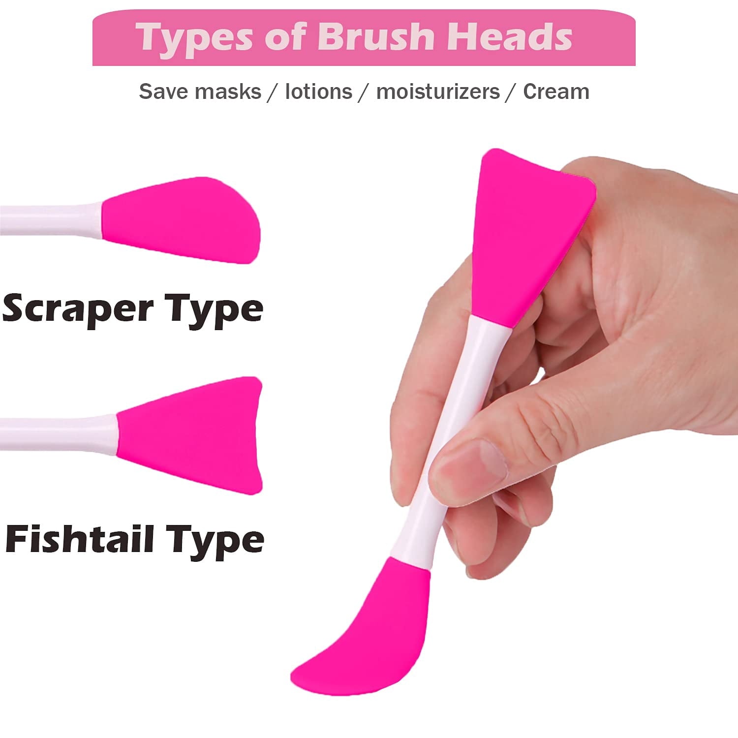 Mask Applicator Silicone Face Brush Face Mud Cream,Clay Mask,DIY,Modeling Mask Brushes DIY Mud Mixing Spatula Double-... - Image 4