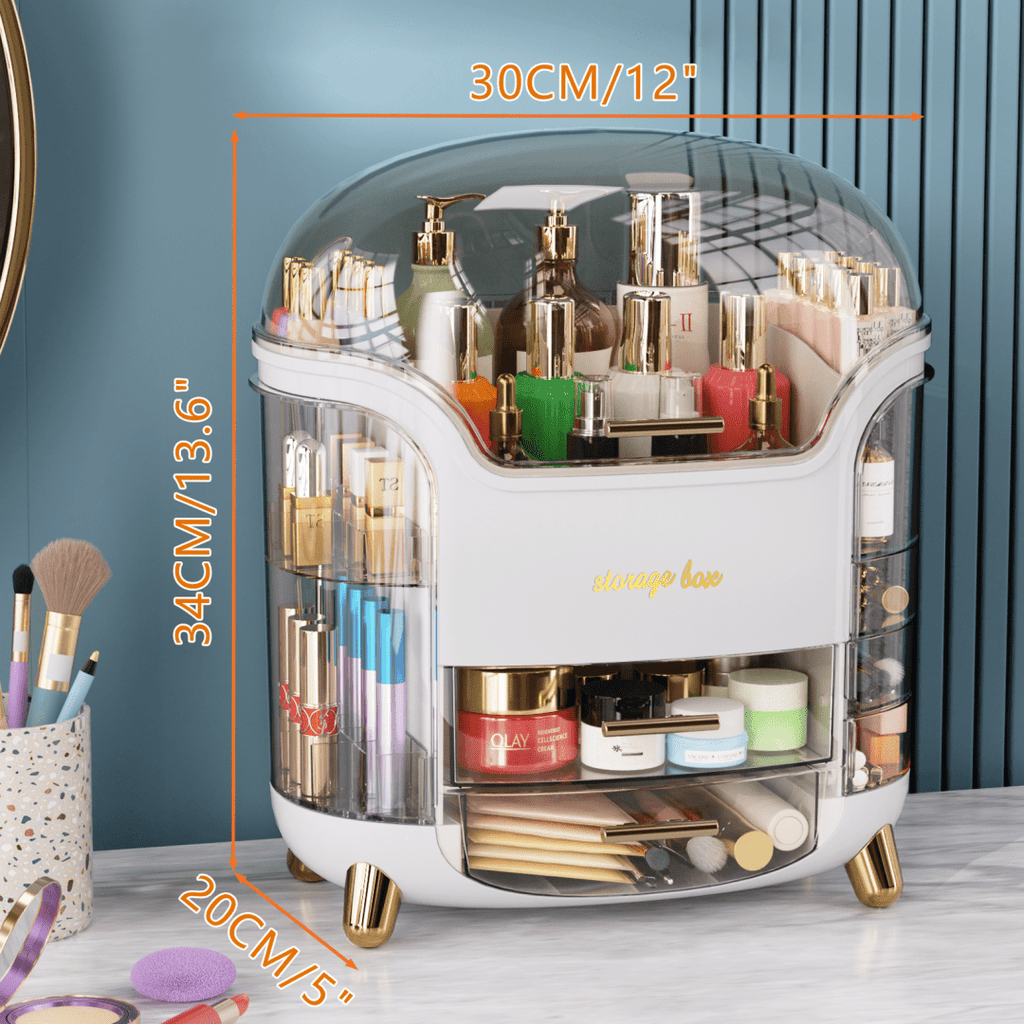 Large Capacity Makeup Organizer Countertop Vanity Organizer for Waterproof and Dustproof Skincare, Multi-Style, Clear - Image 2