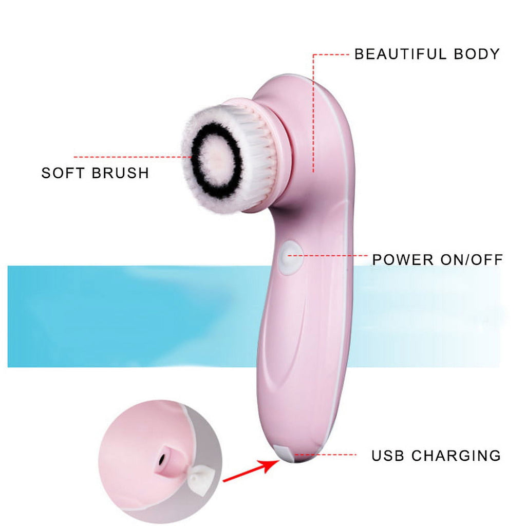 Facial Cleansing Brush Advanced - Latest Technology & 3 Heads , USB Rechargeable, Electric Rotating Face - Ipx6 Water... - Image 3