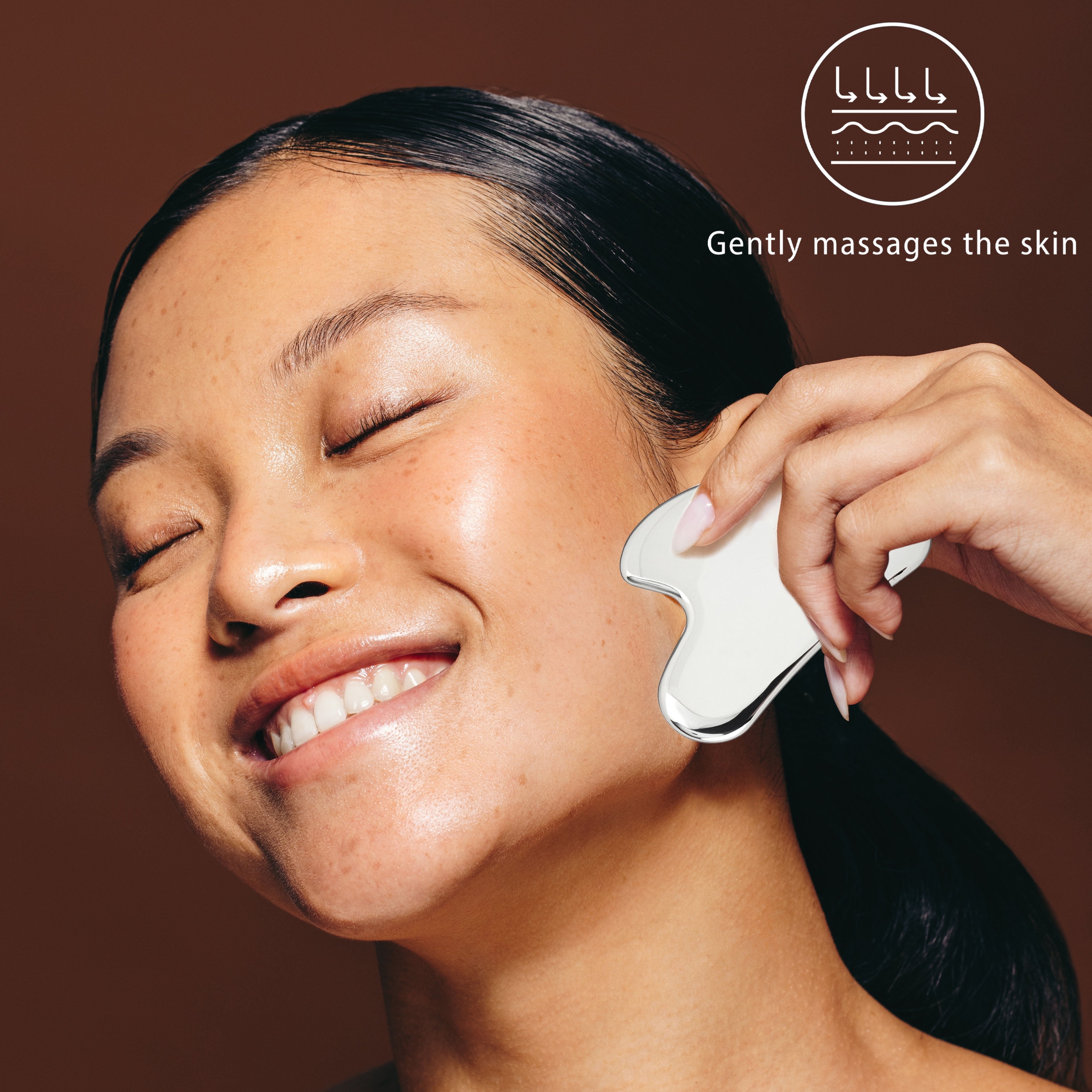 Stainless Steel Gua Sha Face Sculpting Tool for Lifting, Toning & De-Puffing Durable Facial Massage Tool for Lymphati... - Image 4