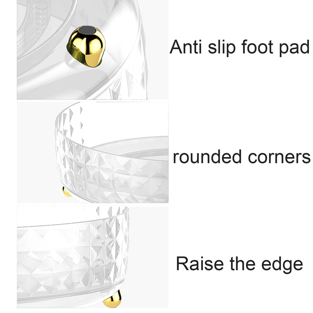 Crystal Design 11" Perfume Organizer,360° Rotating Vanity Organizer, Bathroom Organizers and Storage, Makeup Organizer for Skincare Cosmetic - Image 5