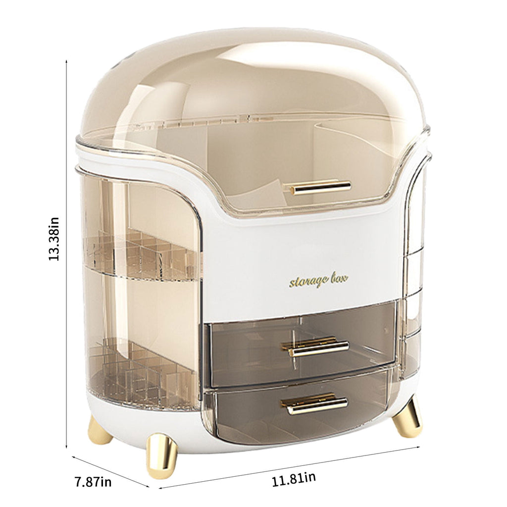 Skin Care Organizer - Large Makeup Storage with Drawers - Cosmetic Desk Display Case for Dressing Room and Bedside Table - Image 3