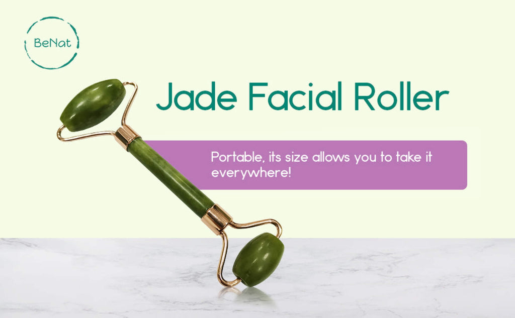 Jade Facial Roller. Skin Care Beauty tool. Facial and Neck Massager. For Women, Men, Everyone. - Image 3