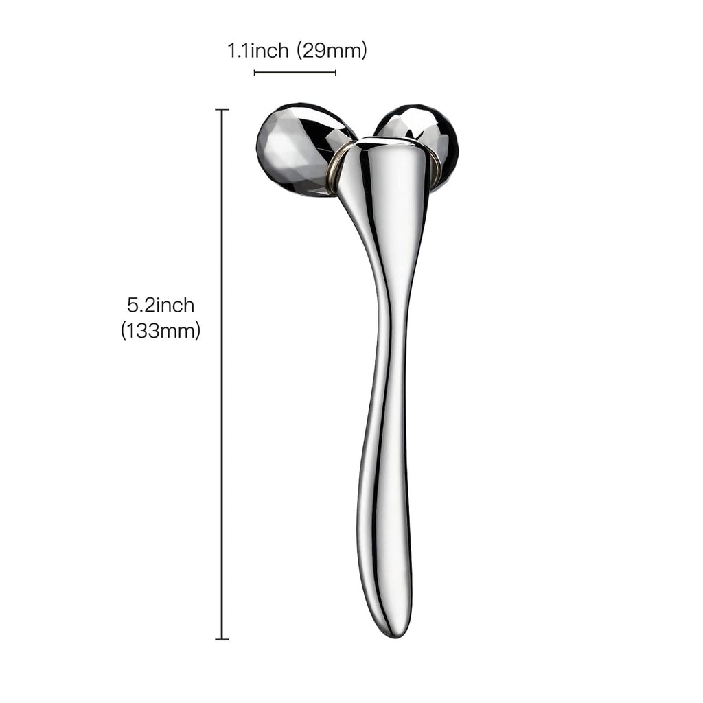 3D Metal Face Massage Roller Tool, Facial Sculptor for Reduce Puffiness, Remove Eye Wrinkles (Zine Alloy) - Image 4