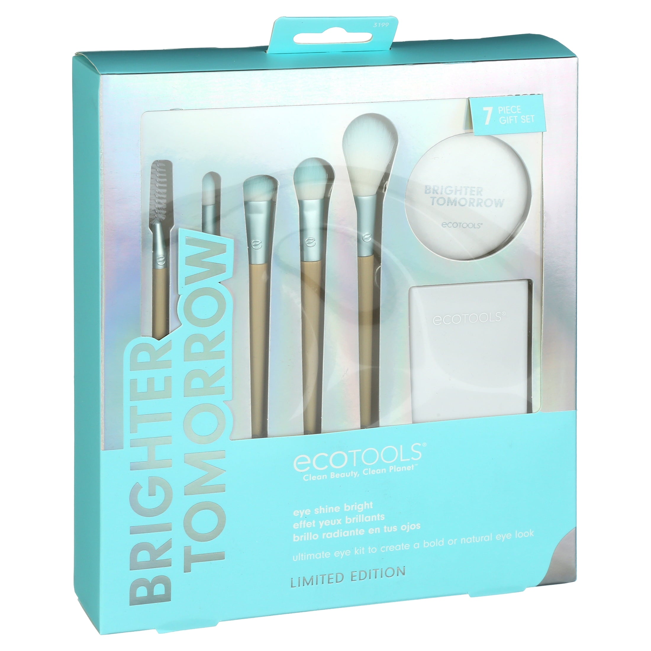 EcoTools Limited Edition Eye Shine Bright Makeup Brush Kit, 7 Piece Gift Set - Image 6