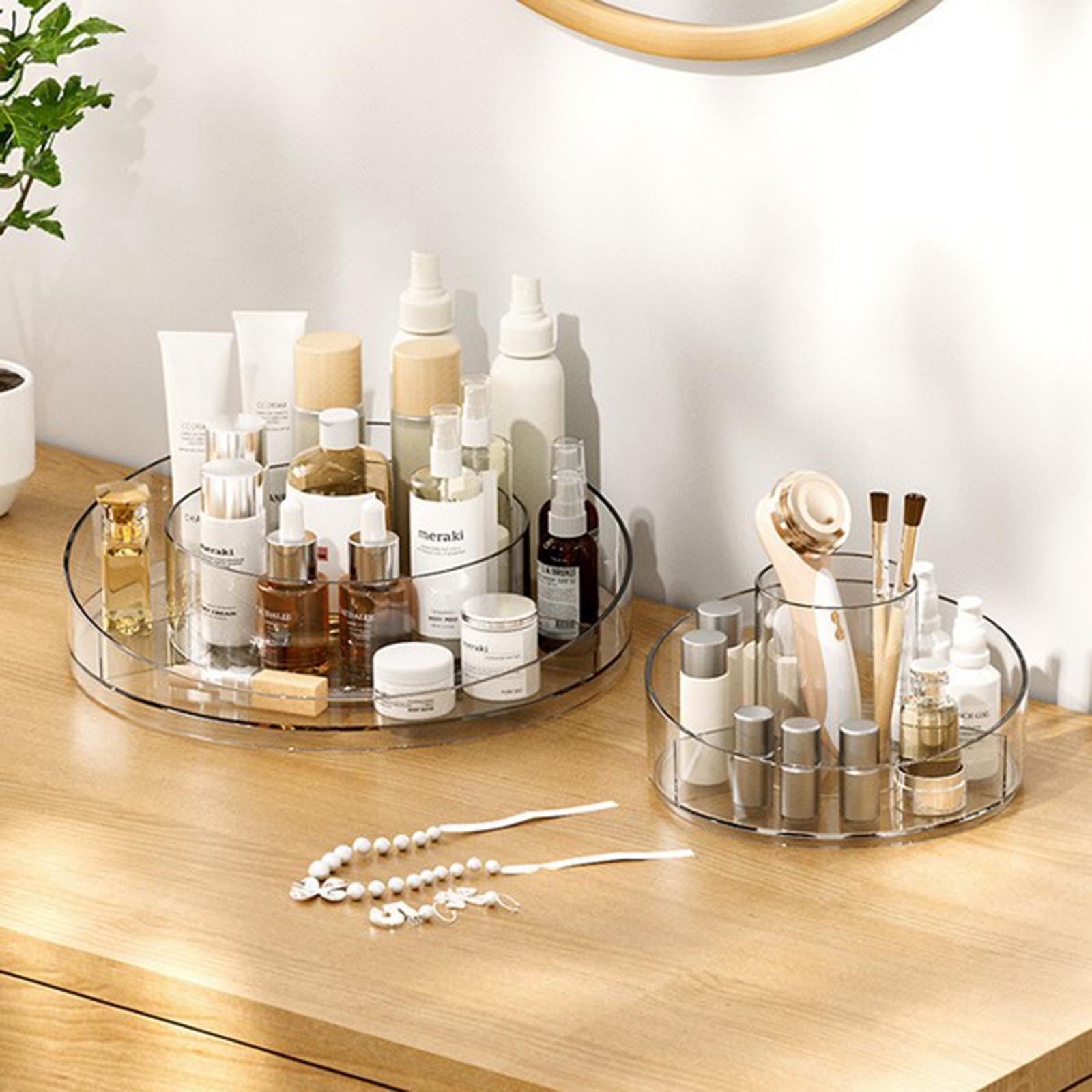 Rotating Makeup Organizer Countertop Large Spiral Skincare Organizer for Vanity Plastic Cosmetic Display Case for Wom... - Image 6