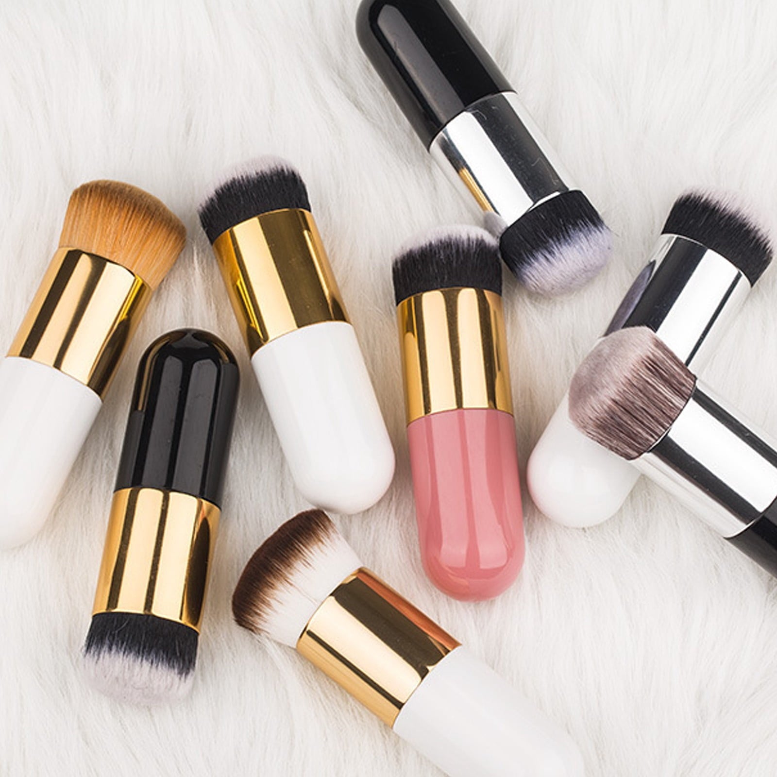 Cosmug Makeup Brushes Mini Brush Foundation Brush Makeup Brush Beauty Tools Round Silver Foundation Brush Brush, Makeup Brush Tool Clearance - Image 6