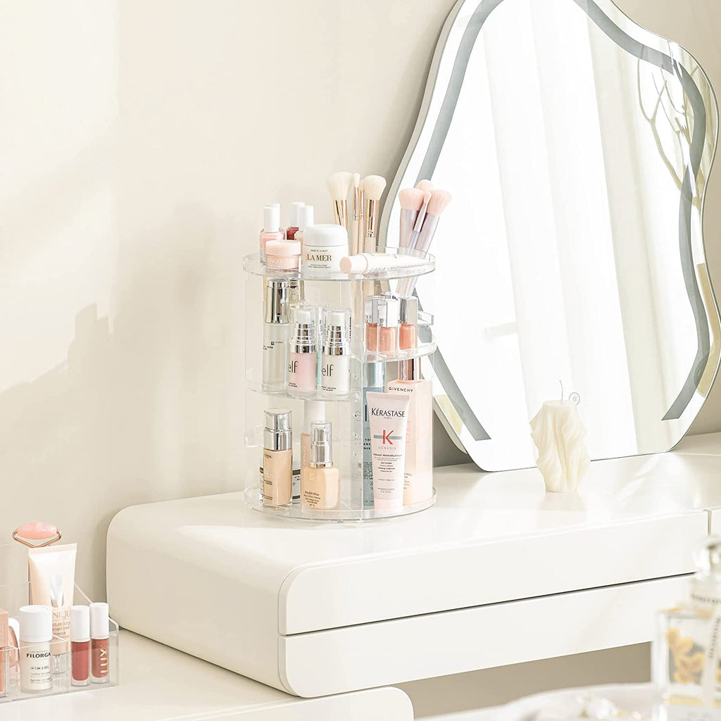 360 Rotating Makeup Organizer Adjustable Carousel Large Capacity Revolving Perfume Organizer Skincare Organizers Cosm... - Image 4
