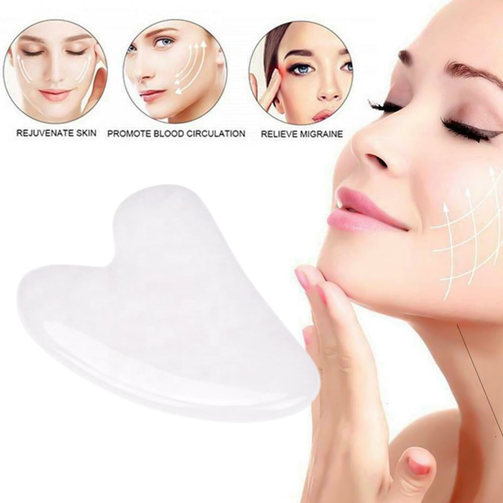 Heart Shaped Natural Jade Stone Massage Tool for Body - Image 4