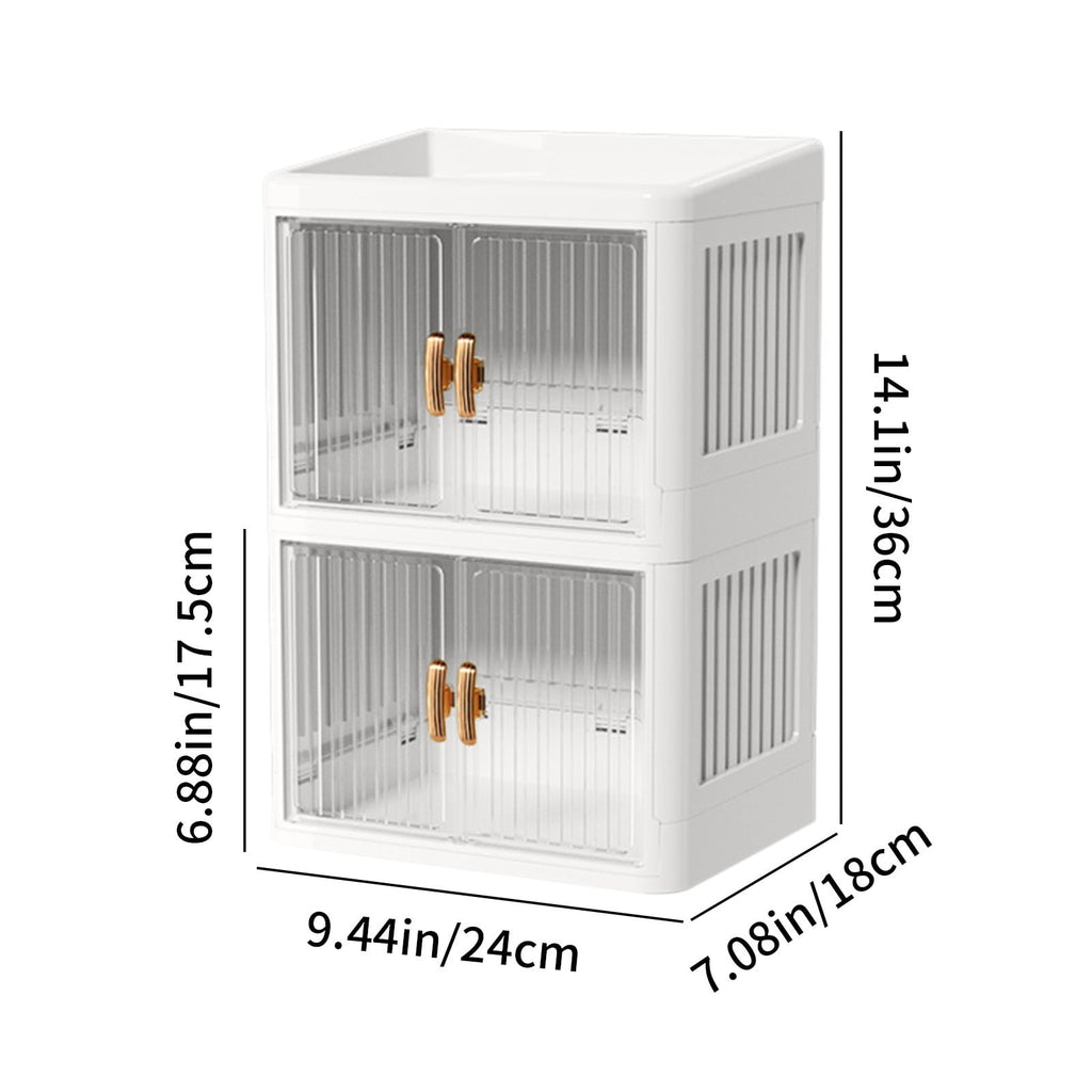 Clearance 2Pcs Multilayer Skincare Organizers Makeup Organizer Holder Beauty Cosmetic Storage Box Display Case Dust F... - Image 2