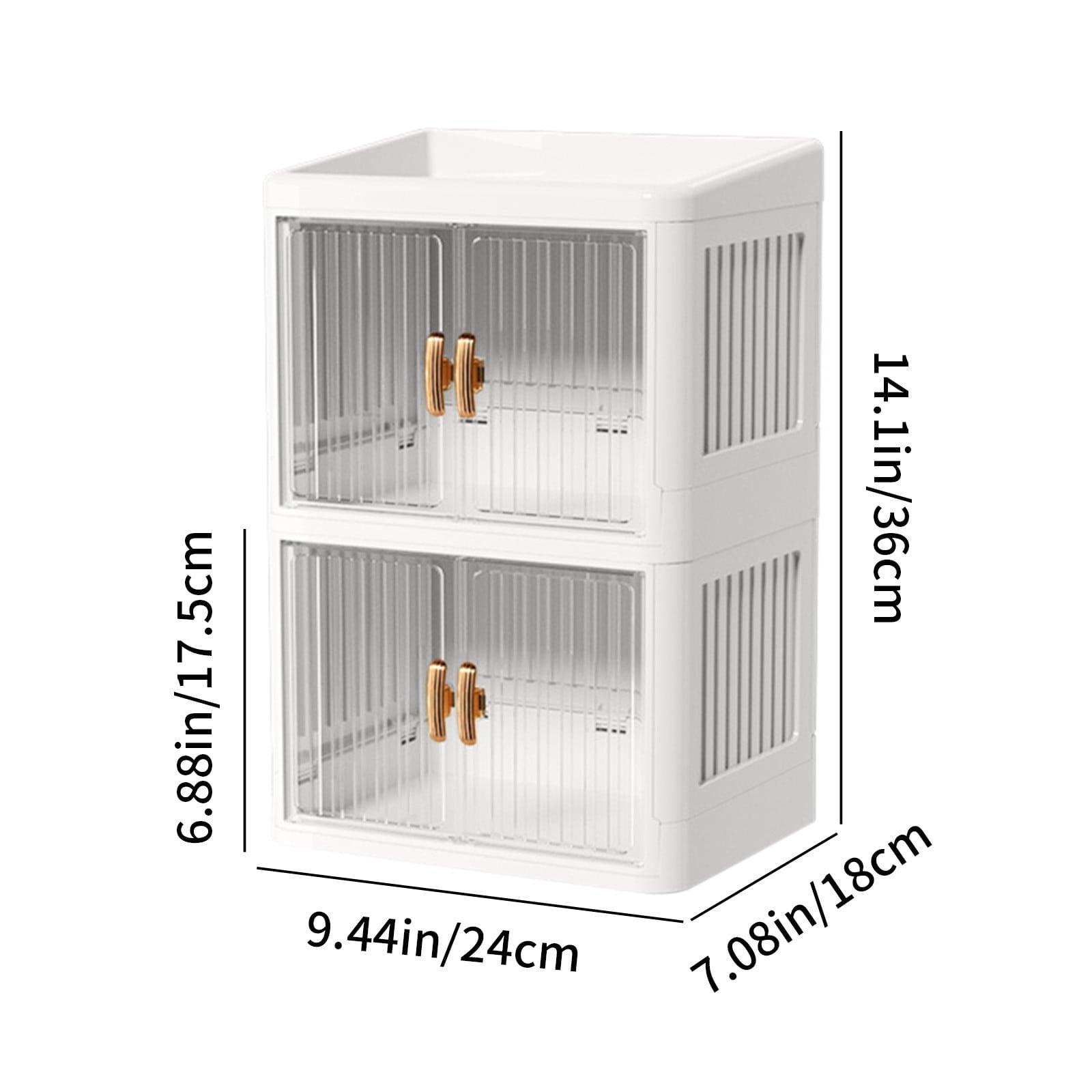 Clearance 2Pcs Multilayer Skincare Organizers Makeup Organizer Holder Beauty Cosmetic Storage Box Display Case Dust F... - Image 2