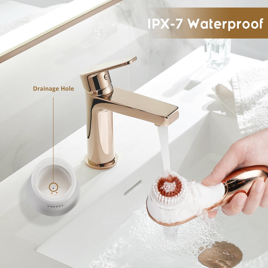Facial Cleansing Brush, Electric Face Brush Scrubber Rechargeable Facial Exfoliator IPX-7 Waterproof Spin Cleanser Ro... - Image 4