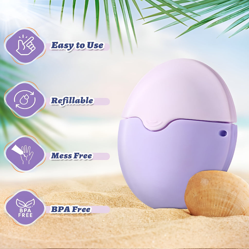 Portable - BPA-Free Refillable Roll on Sponge , Suncream & Lotion For Kids, Adults & Families - Perfect Size for Trav... - Image 2