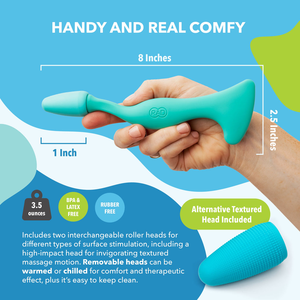 Facial Roller - 2-in-1 Jade Roller & Gua Sha Style Tool, Silicone Handle, skin Care, Rolling & Scraping Massage Therapy - Image 5