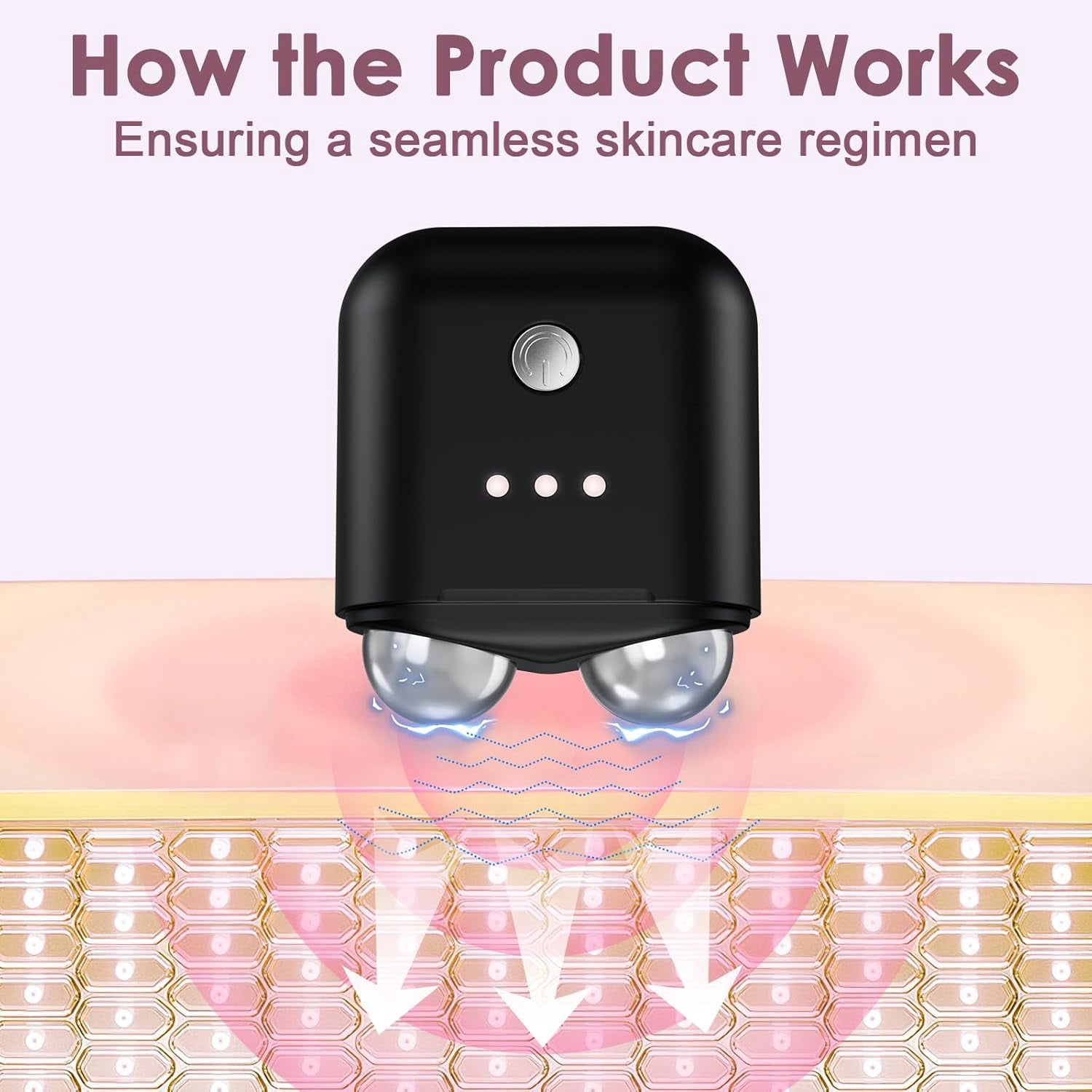 Microcurrent Facial Device, Mini Microcurrent Face Lift Device for Face Lifting and Facial Sculpting, Portable Facial Roller Massager Tool f - Image 5