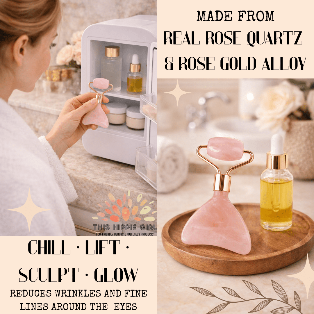 Gua Sha Glow Roller, Facial and Neck Massage Tool Rose Quartz Facial Roller Massager for Face and Eye, Face Sculpting... - Image 2