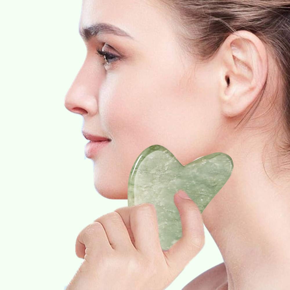 Jade Roller for Face and Gua Sha Set Face Roller Natural Jade Stone for Anti Aging,Eye Puffiness Wrinkles,Skincare Ma... - Image 3