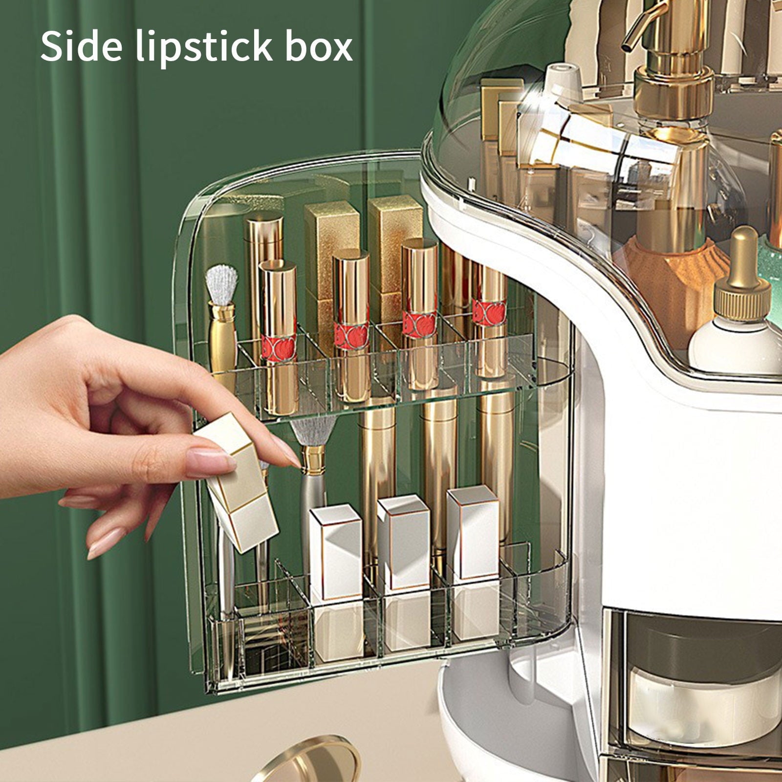 Skin Care Organizer - Large Makeup Storage with Drawers - Cosmetic Desk Display Case for Dressing Room and Bedside Table - Image 4