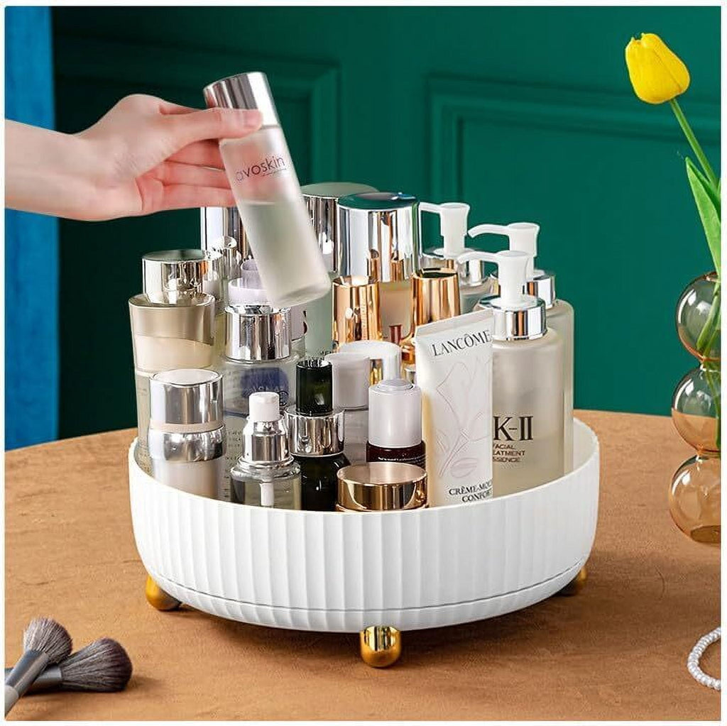 360 Rotating Storage Tray, 11.02 inches in Diameter, Cosmetics and Perfume Organizer, Desktop Storage Tray, Bathroom and Skincare Storage Tr - Image 6