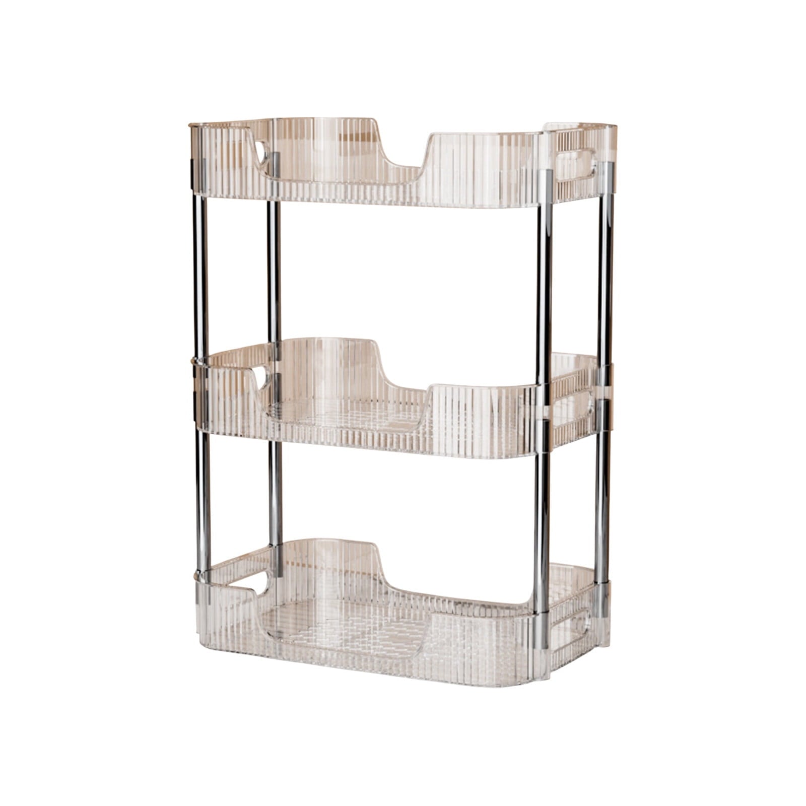 PONPRNGY 3-Tier Bathroom Counter Organizer, Multi-Purpose Cosmetics Skincare Shelf, Makeup Organizer for office and Vanity Tray, Countertop - Image 2