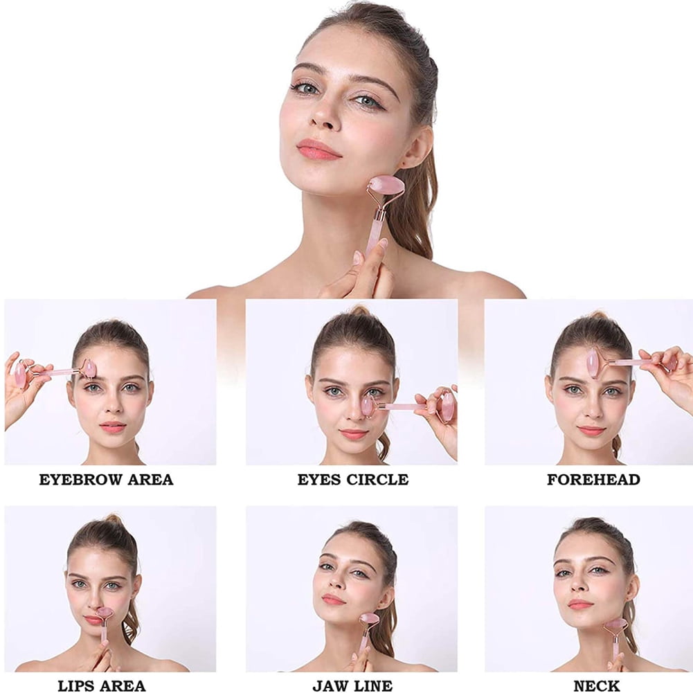Bueautybox Original Jade Roller Jade Roller for Face Natural Quartz Face Massager Facial Roller for Skin Eyes Neck Authentic Durable Noisele - Image 4