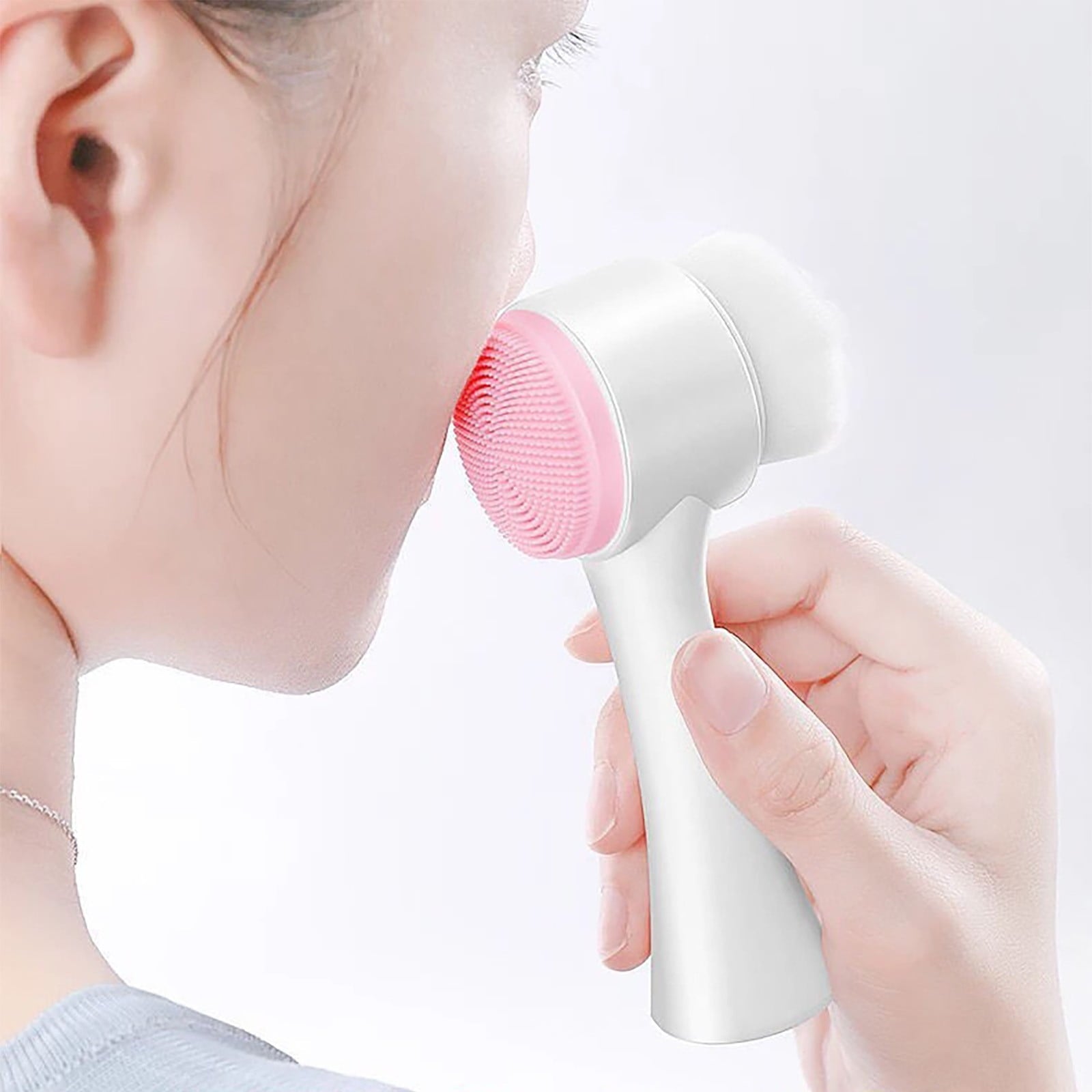 Facial Cleansing Brush Action Face Scrubber Tool For Deep Pore Cleansing And Gentle Exfoliating Skin Care Routine - Image 4