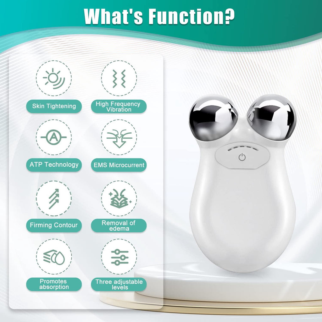 Face Device Roller, USB Mini microcurrent face Lift Skin Tightening Rejuvenation Spa for Facial Wrinkle Remover Toning Best Gift - Image 2