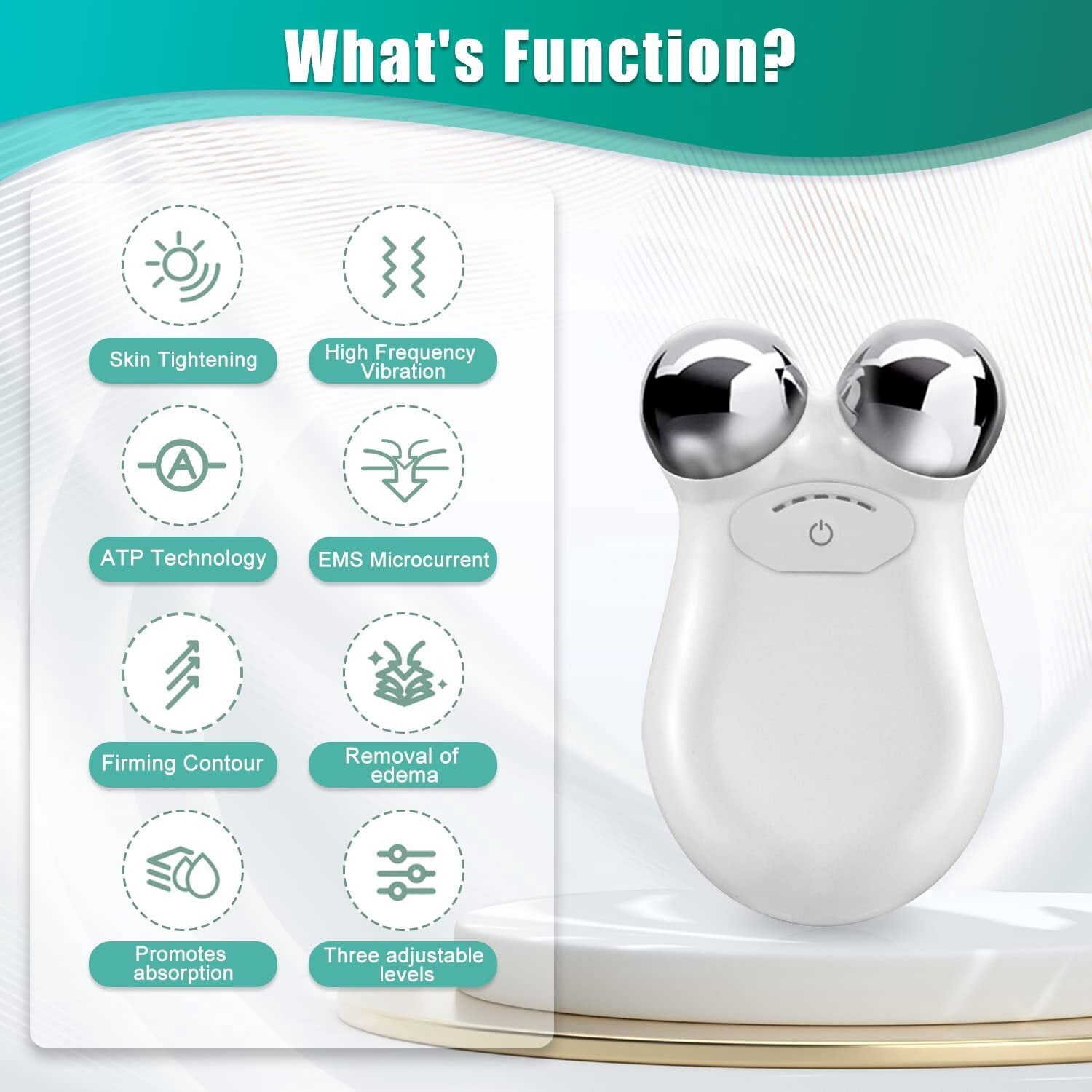 Face Device Roller, USB Mini microcurrent face Lift Skin Tightening Rejuvenation Spa for Facial Wrinkle Remover Toning Best Gift - Image 2