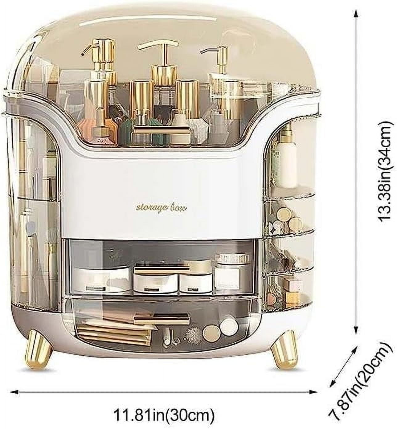 Makeup bag Storage Box, Countertop Portable Vanity Cosmetics MAKE UP bathroom organizers and Storage, Cosmetics Organ... - Image 6