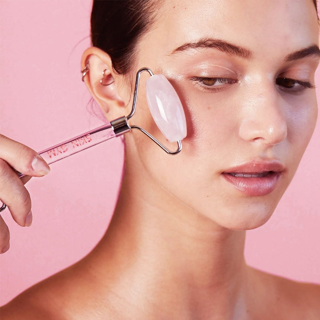 Rose Quartz Facial Roller for De-puffing and Facial Massage, Dual-Ended Small and Large 100% Rose Quartz Stones - Image 5