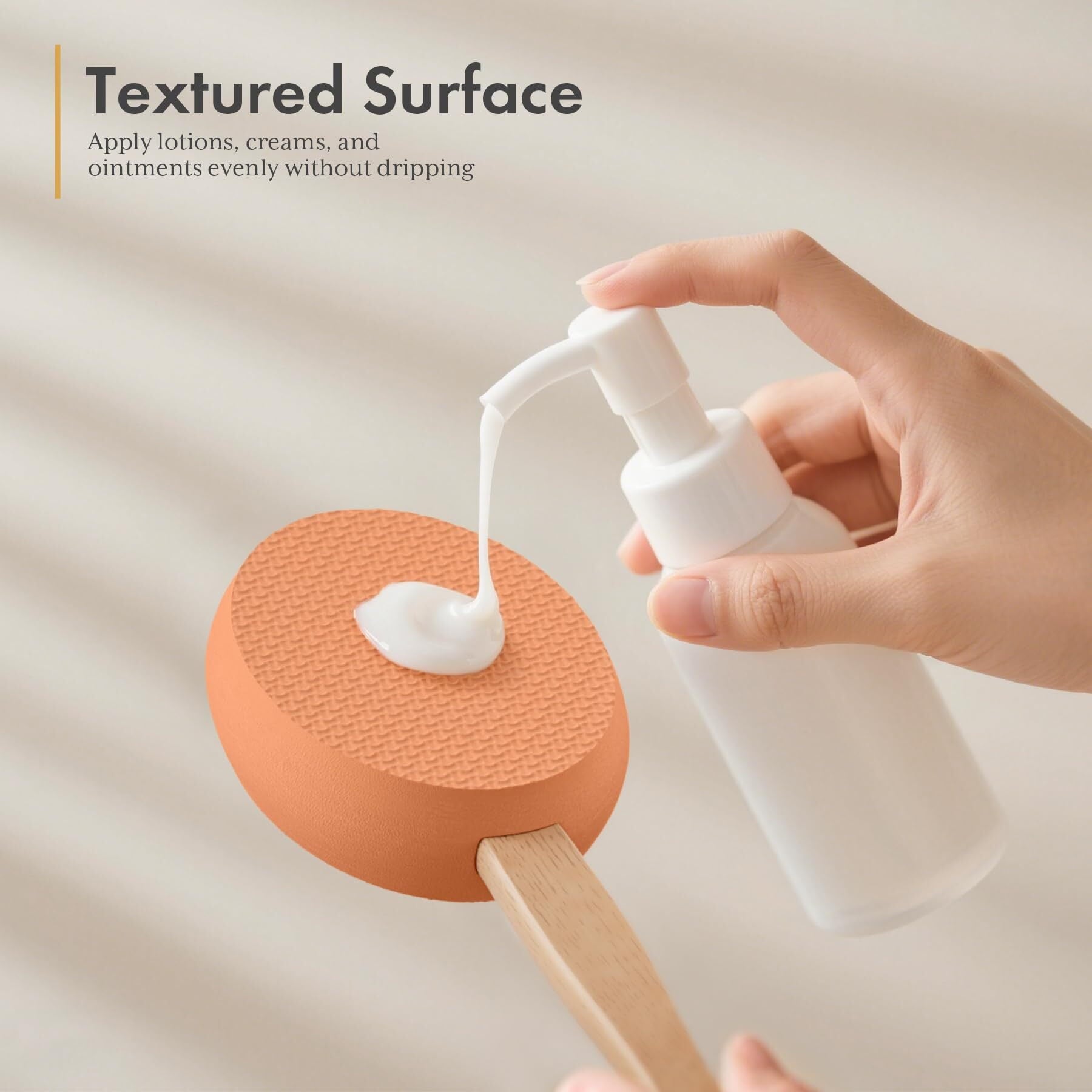 for Back, Feet, 4 Replaceable Pads with Long Handle, Back Sunscreen for Kids, Elderly, Women, Apply Cream Medicine Sk... - Image 3