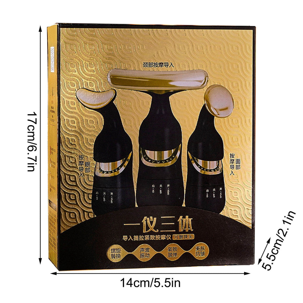 Electric Beauty Introducer, Facial Neck Eye Massager, Double Chin Removal Wrinkle Removal Tool, Neck Face Firming Skin Tightening, 3Pcs Set - Image 6
