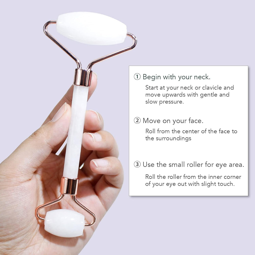Jade Roller & Gua Sha, Face Roller, Facial Beauty Roller Skin Care Tools, Self Care Gift for Men Women, Massager for ... - Image 2