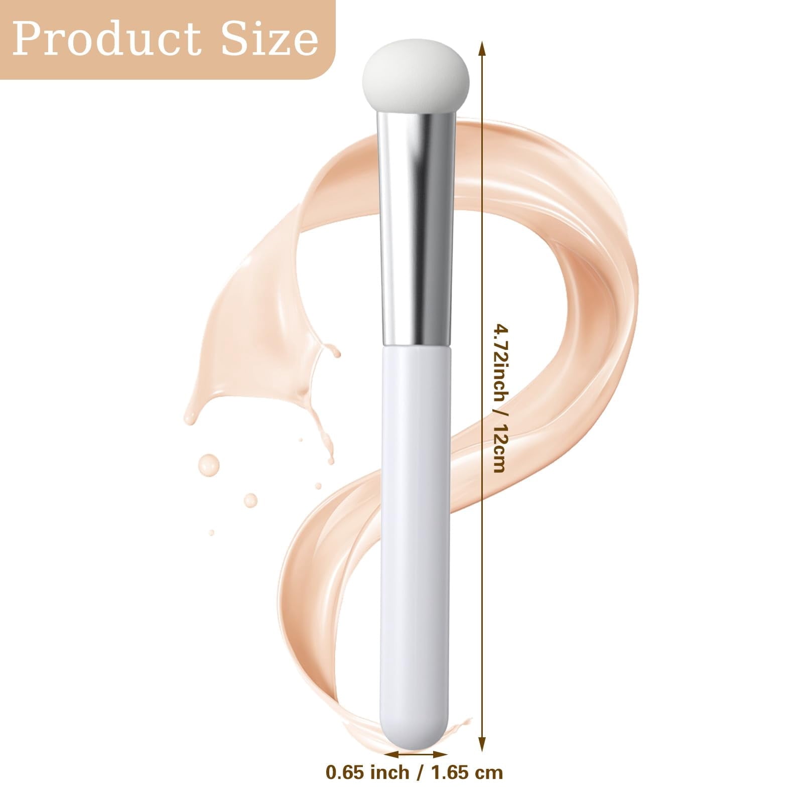 5 Pcs Mushroom Makeup Sponge Brush Applicators Concealer Brushes Round Head Brightening Brush Powder Puff With Handle... - Image 2