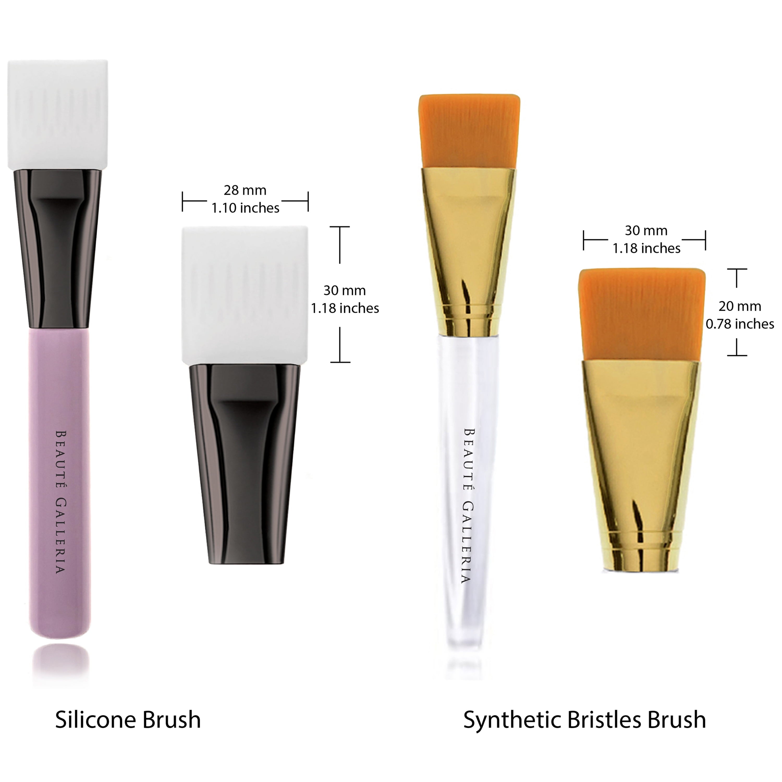 Beaute Galleria Facial Mask Brush Tool, for Clay Mud Charcoal Face and Neck Mask, Mess-Free DIY Home Spa Applicator (Silicone Brushes and Sy - Image 3