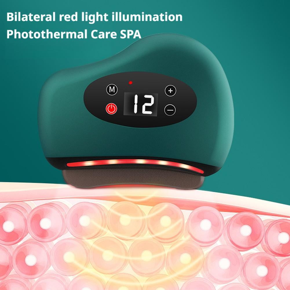 Wireless Electric Heated Gua Sha Massager with 12 Vibration Levels, Rechargeable Bianstone Face & Body Massage Tool f... - Image 3