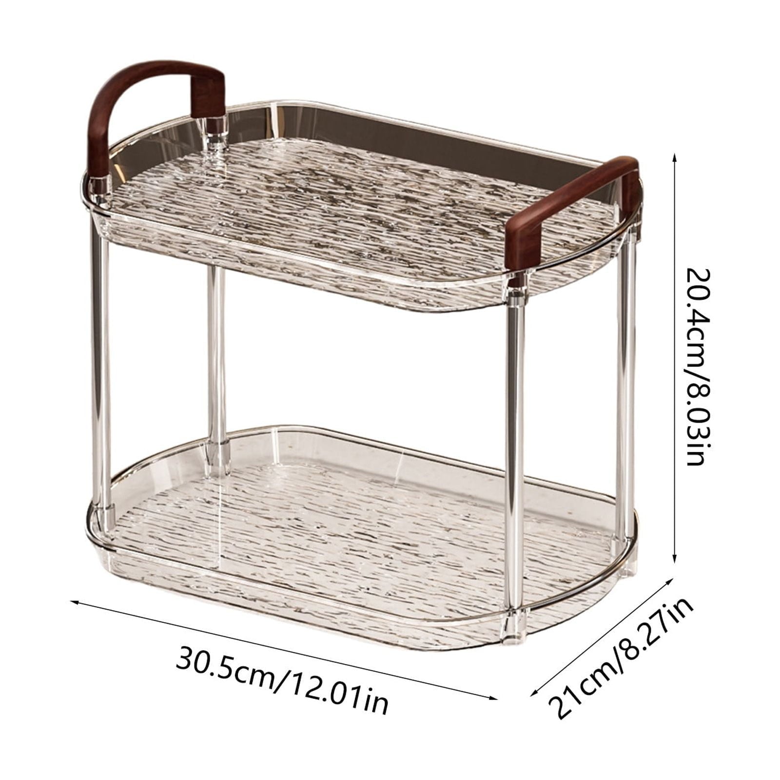PONPRNGY Bathroom Organizer Countertop, Makeup Storage, Skincare Cosmetic Tray Shelf, Perfume Holder Rack for Vanity Counter, Large Capacity - Image 3