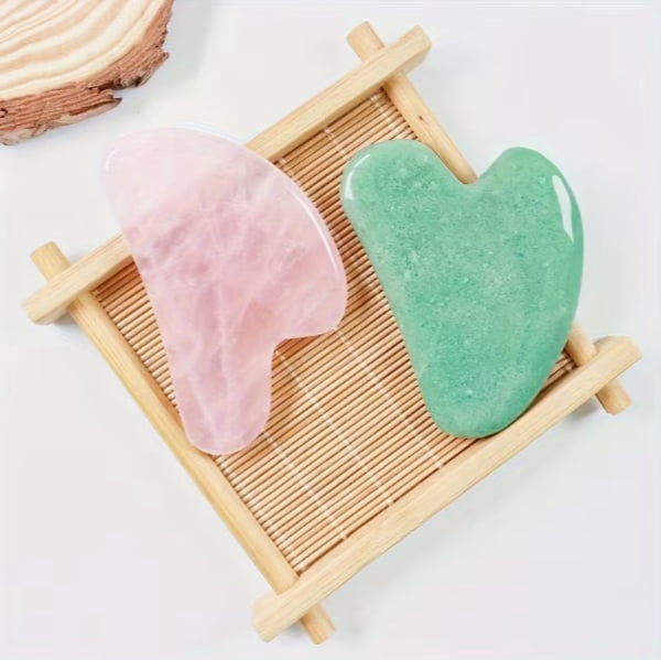 Natural Rose Quartz & Aventurine Gua Sha Facial Tools - Scraping Massage Instrument for All Genders - Promote Emotional Well-Being and Self- - Image 6