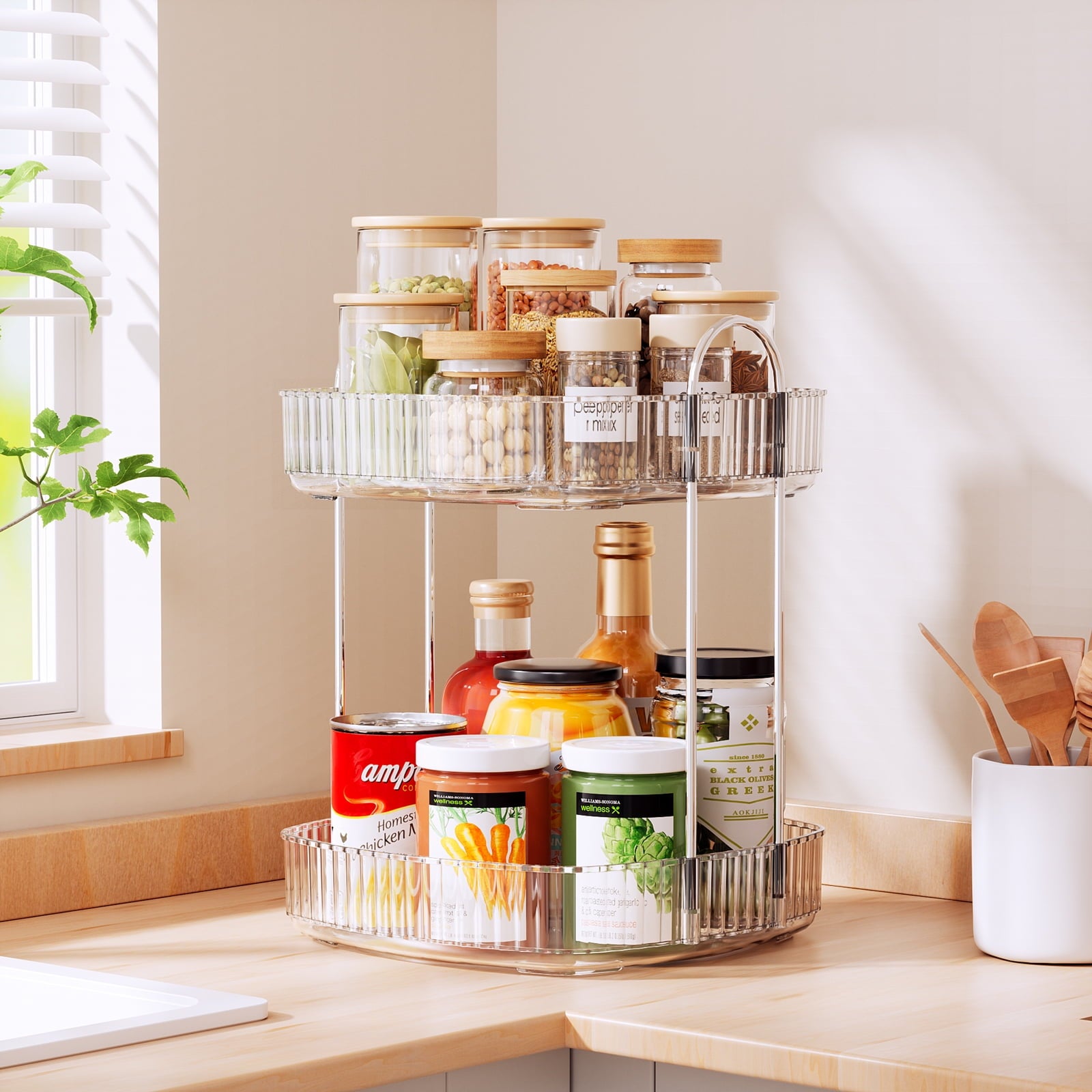 Rotating Makeup Organizer for Vanity 2 Tier, Skincare Make up Storage Perfume Cosmetic Dresser Organizer Countertop 3... - Image 6