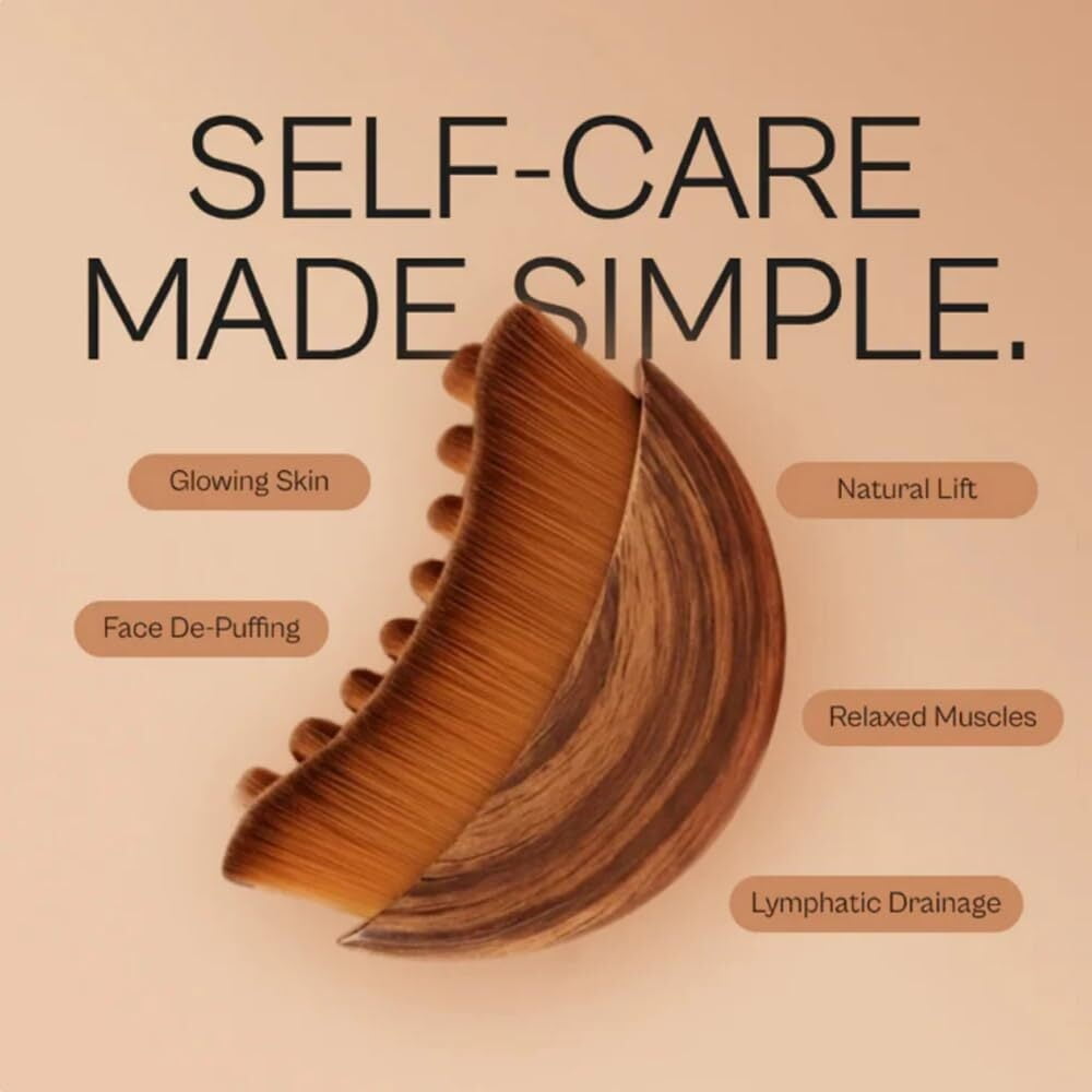Face Brush - Reduces Puffiness & Restores Definition, Face Brush, 100% Gentle & Soft on Skin | Naturally Sculpted Look,Facial Brush - Image 3