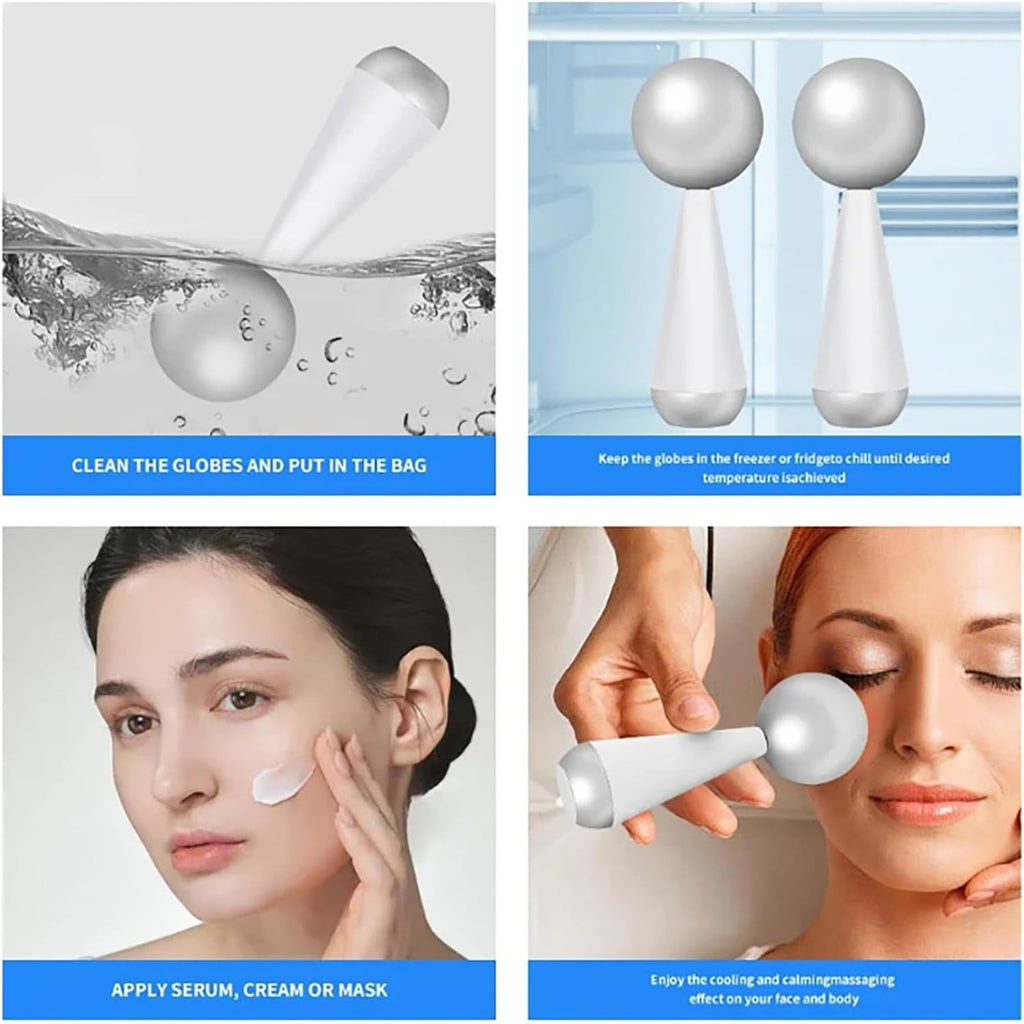 Stainless Steel Ice Globes Facial Roller - Cryotherapy Cold Roller For Puffiness, Wrinkles, Dark Circles, Skin Tighte... - Image 6