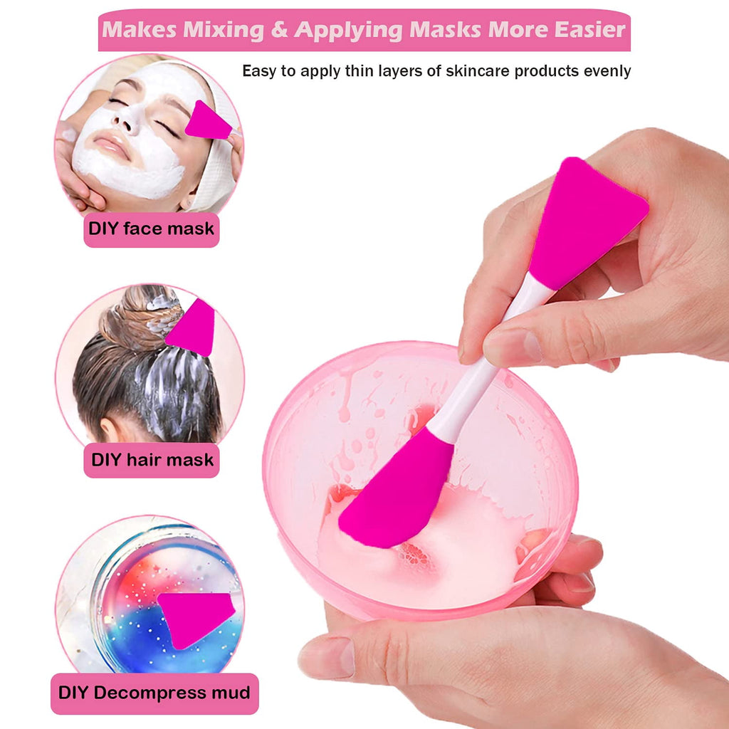 Mask Applicator Silicone Face Brush Face Mud Cream,Clay Mask,DIY,Modeling Mask Brushes DIY Mud Mixing Spatula Double-... - Image 3