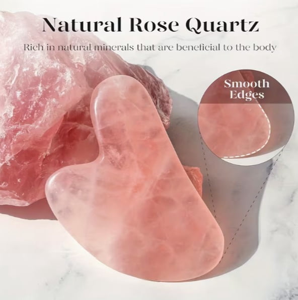 Natural Rose Quartz & Aventurine Gua Sha Facial Tools - Scraping Massage Instrument for All Genders - Promote Emotional Well-Being and Self- - Image 4