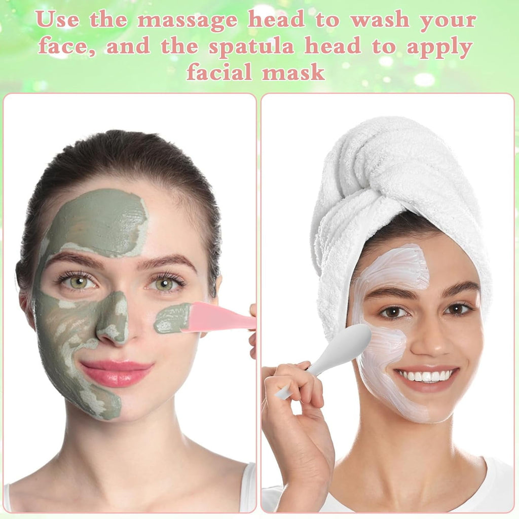 Silicone Face Mask Applicator 2 Pcs Facial Mask Brushes Double End Scrubber Brush Spatulas Tools Soft Beauty Brush Ma... - Image 5