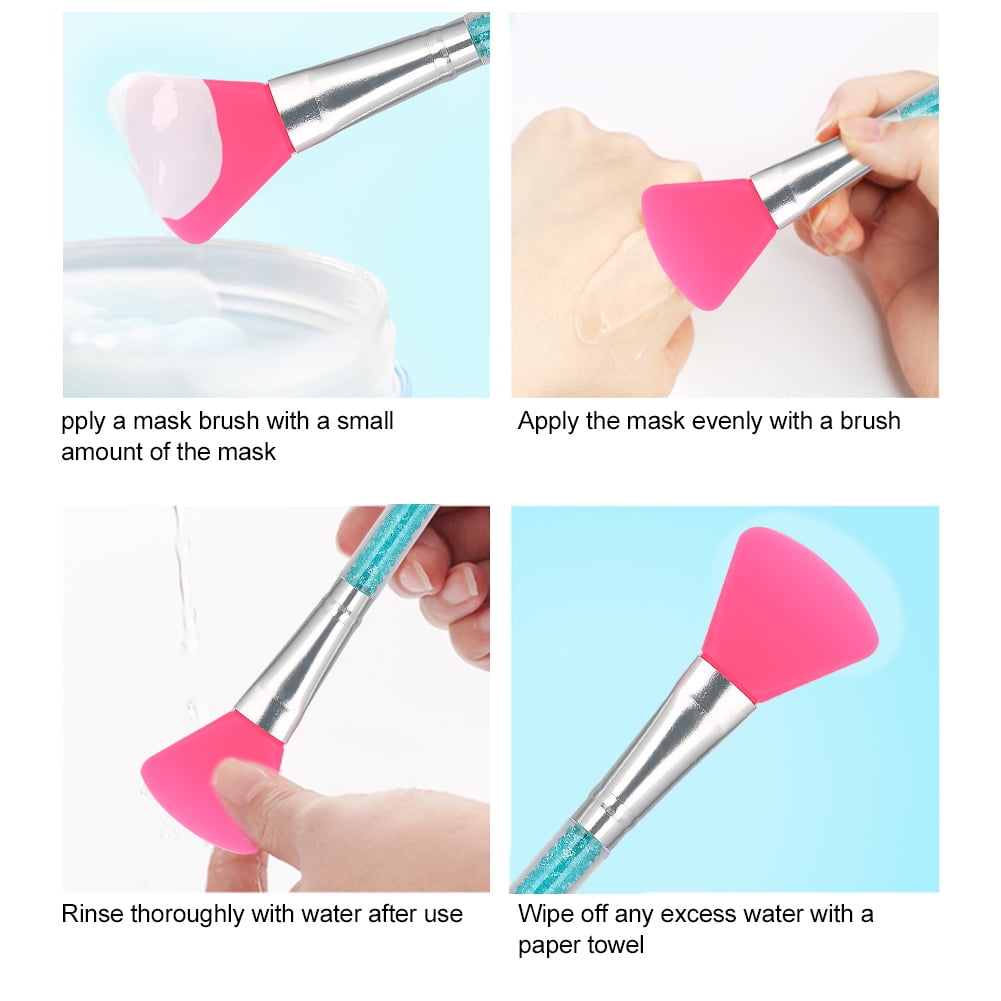 Suodoka 4pcs Silicone Face Mask Brush Set, Professional Facial Mud Mask Applicator and Mixing Brush for Face Care, 7.08 inches / 18.0 cm - Image 6