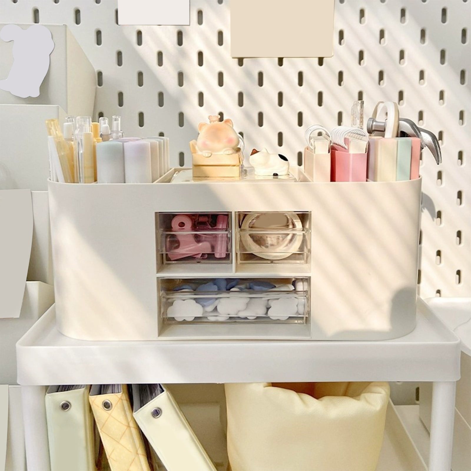 Desktop Storage Box Drawer Style Thickened Plastic Cosmetic Organizer Box for Makeup Skincare Jewelry Office Supplies... - Image 6