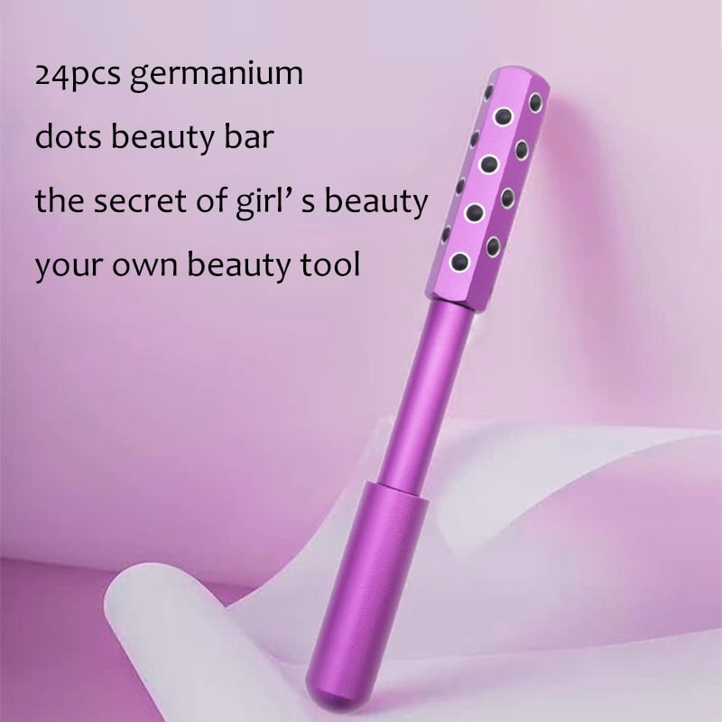 30 Germanium Stones Facial Roller - 360 Rotating Beauty Massager with Hexagonal Wheel, Lightweight Aluminum Alloy for... - Image 4