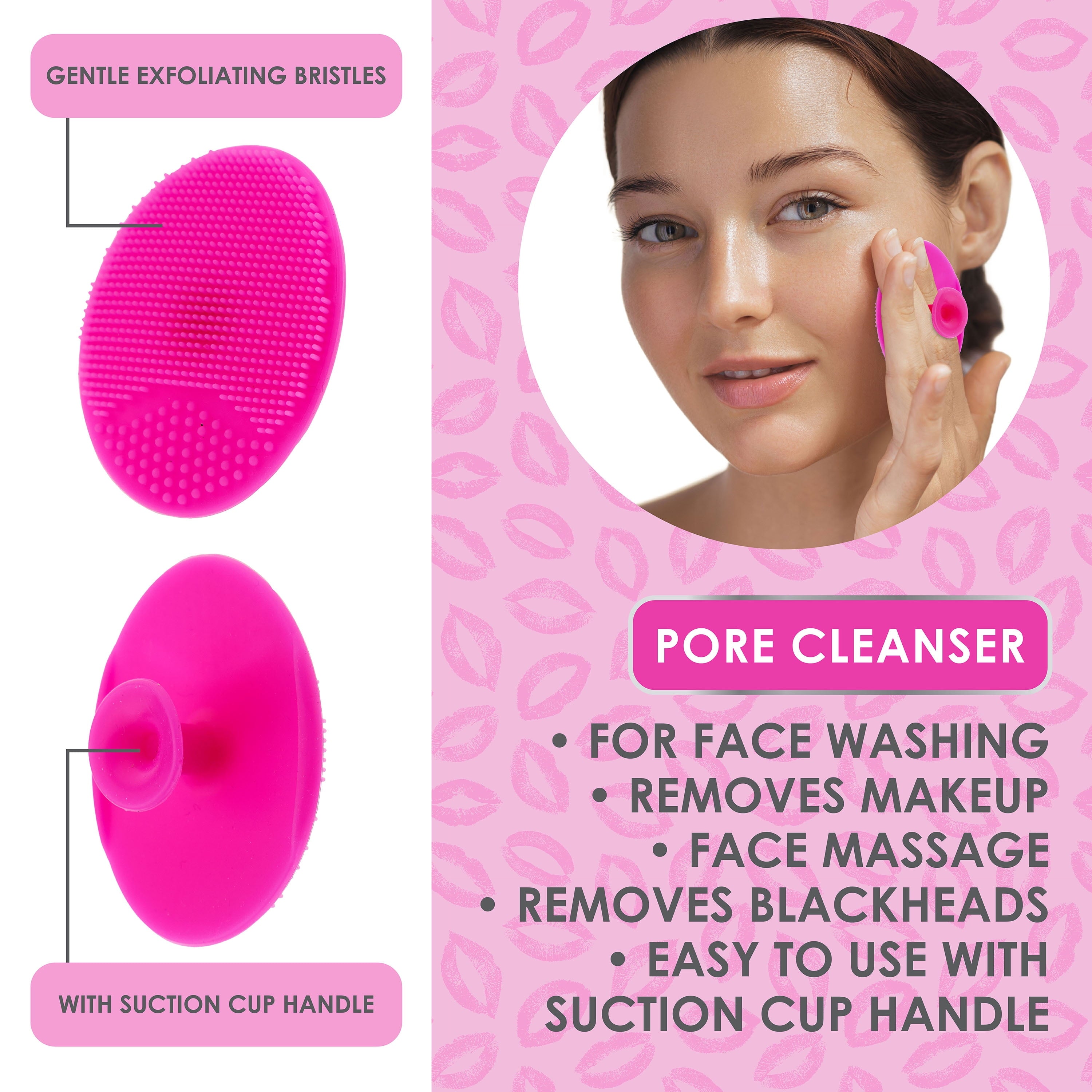 3pc Silicone Facial Cleaners Kit - Face Wand, Lip Scrubber, Pore Cleanser | Reusable Facial Tools for Gentle Daily Cl... - Image 6